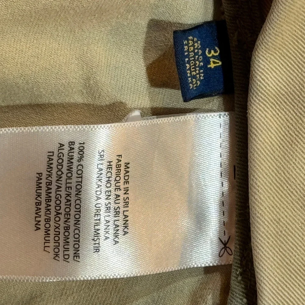 Polo Ralph Lauren Cargo Shorts Distressed Paint Marks Men's 34 Classic Chino